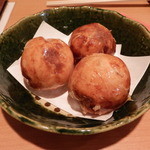 和膳と酒肴 廚 - チーズとたらもの湯葉包み揚げ