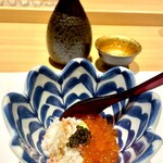 Sushi Fukuju - 蟹とイクラ丼キャビア乗せ