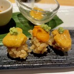 すし 福寿 - 雲丹三種食べ比べ♡