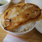 中華飯店 襄陽 - 餃子 オン・ザ・ライス。。デカい。