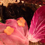 創旬 くつろぎ - お通し、昆布と鰤しゃぶ
