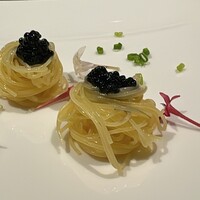 麻布十番 はし本 - キャビアの冷たいパスタ