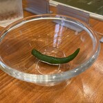 バングラキッチン西千葉 - グリーンチリを1本貰いました