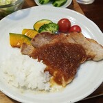 キッチン ブルー グローブ - ご飯を乗せます