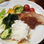 キッチン ブルー グローブ - 再びワンプレート