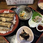 會水庵 - 焼イワシどんぶり（税込1300円）
