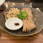 MENSHO - 202406  挽き立て小麦麺ともち餅麺の弍色つけ麺