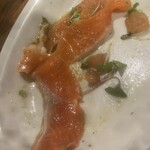 SARU Apero Bistro - 大ぶりな切り身(^^)ジェノベーゼソースがよく絡んで美味しい