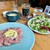スモーブロー キッチン ナカノシマ - 料理写真:モーニング Cセット   1400円
肉の自家製ハムと
レムラードソースのスモーブロー