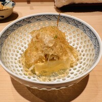 鮨 龍次郎 - 玉子豆腐、毛蟹、土佐酢ジュレ