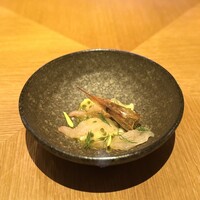 LULL - ②三國町産甘海老、瓜のコンフィ、水切りヨーグルト、パッションフルーツ、オリーブオイル