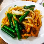 中華街餃子館 - 豚肉とニンニクの芽炒め