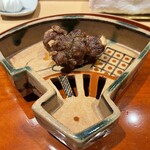 銀座 しのはら - 定番のスッポン唐揚げ　甘辛ダレ　和歌山のぶどう山椒