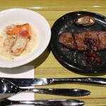 Morino Resutoran Nininupuri - 海鮮焼き、牛肉の鉄板焼き