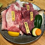 Yakiniku Wagyuurabo - 「和牛4種盛り合わせ」4,990円（2024.6/4）