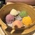 餃子 小籠包 福包酒場 - 料理写真:五色小籠包（黄色）フカヒレ・（ピンク）海老・（紫色）牛肉・（緑色）鷄肉・（白）豚