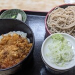 Oguraan Honten - 定食セット　イカかき揚げ丼　もりそば