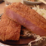 晩杯屋 - 極厚ハムカツ（￥300）