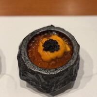 銀座 個室 蟹料理 わだつみ - かにといくらと雲丹とキャビアの小盆
