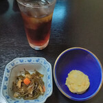 福政 -  切り昆布煮込みと玉子サラダ