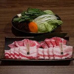 燦 別邸 - ☆２種類のあぐー豚を２種類の部位食べ比べ（●＾o＾●）☆