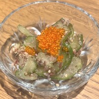 天冨良 麻布よこ田 恵比寿ガーデンプレイス店 - 季節の小鉢
                    白瓜の土佐和え〜トビコのせ