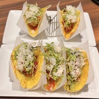 焼肉ホルモン 新井屋 にかい - タコスユッケ