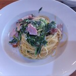 チョイガブ - ほうれん草とベーコンのクリームパスタ¥1050