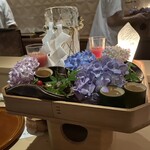 銀座 しのはら - 八寸　メインの盛り付け　今月も美しい