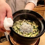 馬車道 大かわ - ズッキーニとシラスのご飯