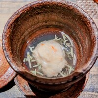 天ぷらあら木 - お吸い物﻿(アサリのしんじょう、じゅん菜入り)