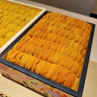 鮨 四心 - 北海道 雲丹 ムラサキウニとバフンウニ