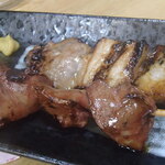 炭火焼鳥 おんどり - レバー　豚バラ