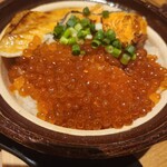 Amiyaki irori to donabe koe dono koshitsu izakaya iro dori - サーモンといくらの土鍋ごはん