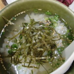 炭火焼鳥 おんどり - たこわさの鶏だし茶漬け