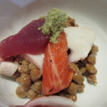 おいしい台所12カ月 - 海鮮納豆。ご飯にかける前