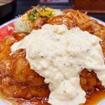 竜宮ラーメン - チキン南蛮アップ