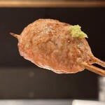 炭焼 おかげさん - 高坂鶏レアつくねタレ