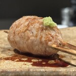 炭焼 おかげさん - 高坂鶏レアつくねタレ