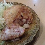 焼酎と手しごと料理の店　まさや - 140313新潟　まさや　海鮮メンチの中身は