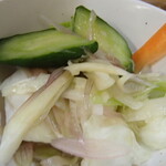 炭火焼鳥 おんどり - 選べるお通し　秋みょうがとキャベツとキューリの浅漬