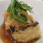 炭火焼鳥 おんどり - えらべるお通しから、島田さんの厚揚げ〜かんずりおろし〜