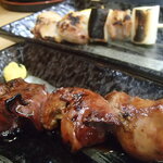 炭火焼鳥 おんどり - 串焼おまかせ５品　ねぎま、レバー