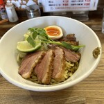 麺屋 一八 - 鴨肉入り油そばしお味