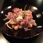 葵 - 鯖、玉ねぎとひよこ豆のマリネ