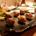 涿屋 - にぎり寿司（炙り、塩、漬け）