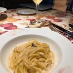 源泉掛け流しのちいさなホテル 塩原山荘 - ポルチーニ茸のパスタ