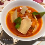 源泉掛け流しのちいさなホテル 塩原山荘 - ミネストローネスープ