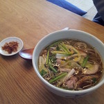 紬山荘 - 軍鶏蕎麦　２０１４，３昼