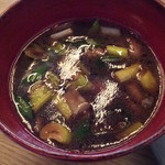 紬山荘 - 鴨汁　２０１４，３昼